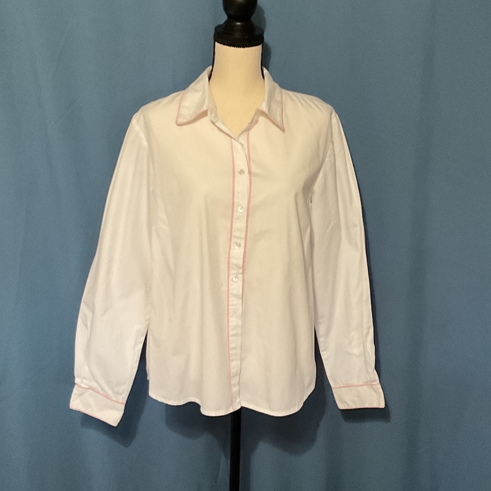 Together White with Pink Accents Tailored Shirt